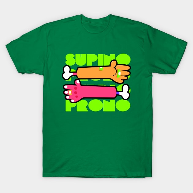 Prone and Supine ( Green Edition ) T-Shirt by clarabmtnez